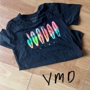 Nike Kids Black T-Shirt with Colorful Logo